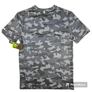 RBX Men's Charcoal Camo fitted Jersey Crewneck Tee # CRM246R Large